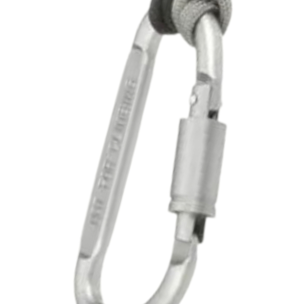 Braided Paracord Keychain with Silver Carabiner - Picture 2 of 4